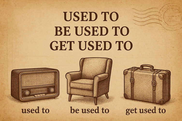 difference between used to and get used to